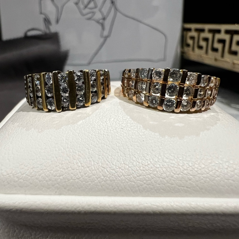 VINTAGE CHANNEL SET CZ RINGS